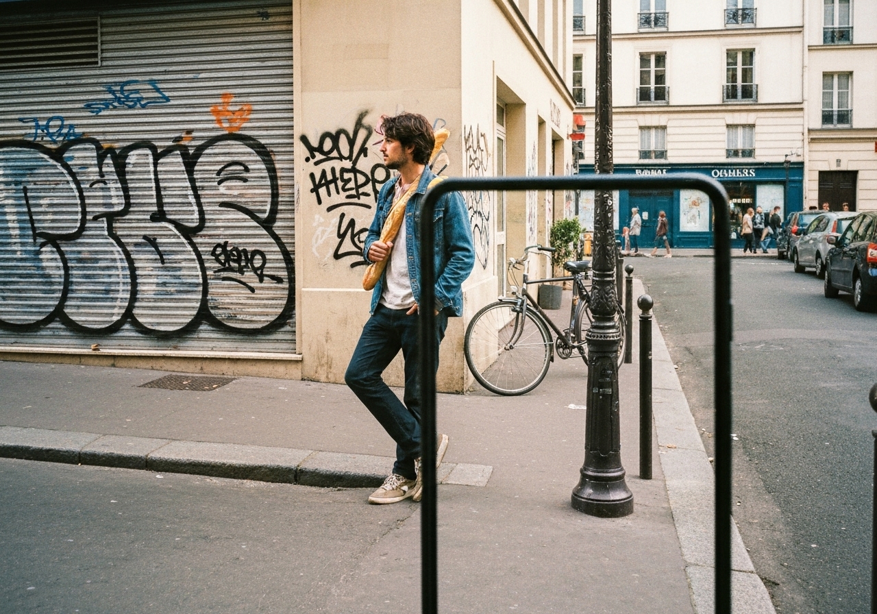 Spontaneous smartphone photo of daily life in Paris, France, authentic and unposed