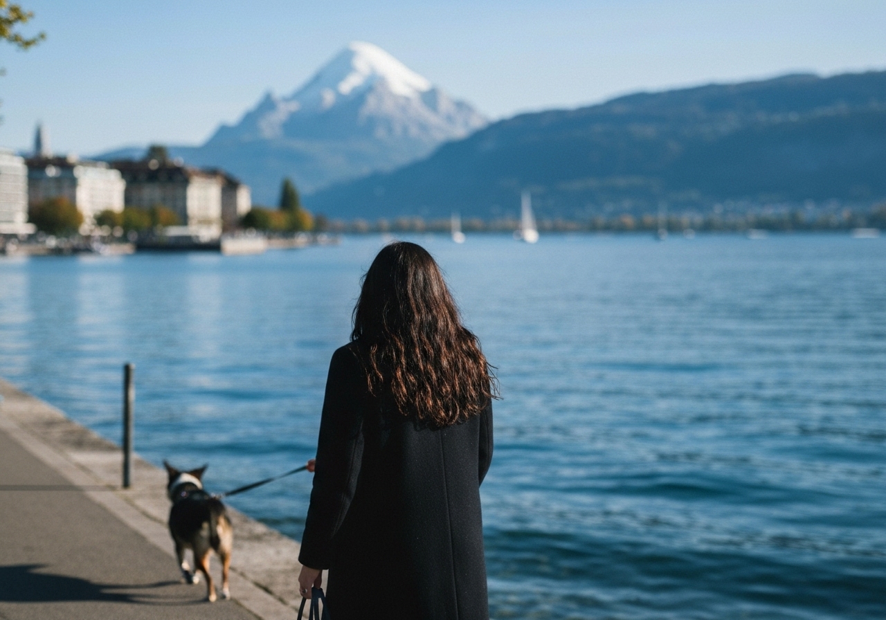 Spontaneous smartphone photo of daily life in Geneva, Switzerland, authentic and unposed