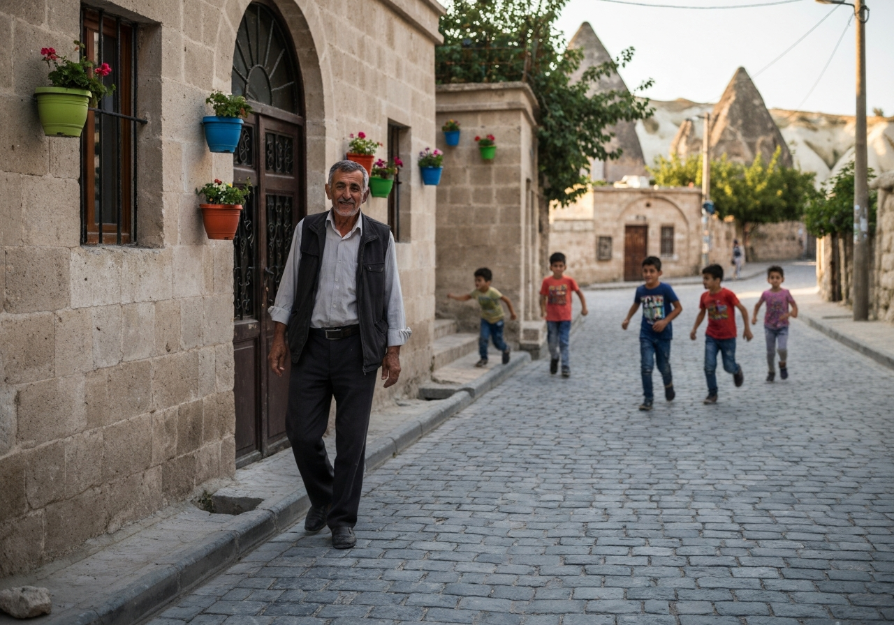 Spontaneous smartphone photo of daily life in Cappadocia, Turkey, authentic and unposed