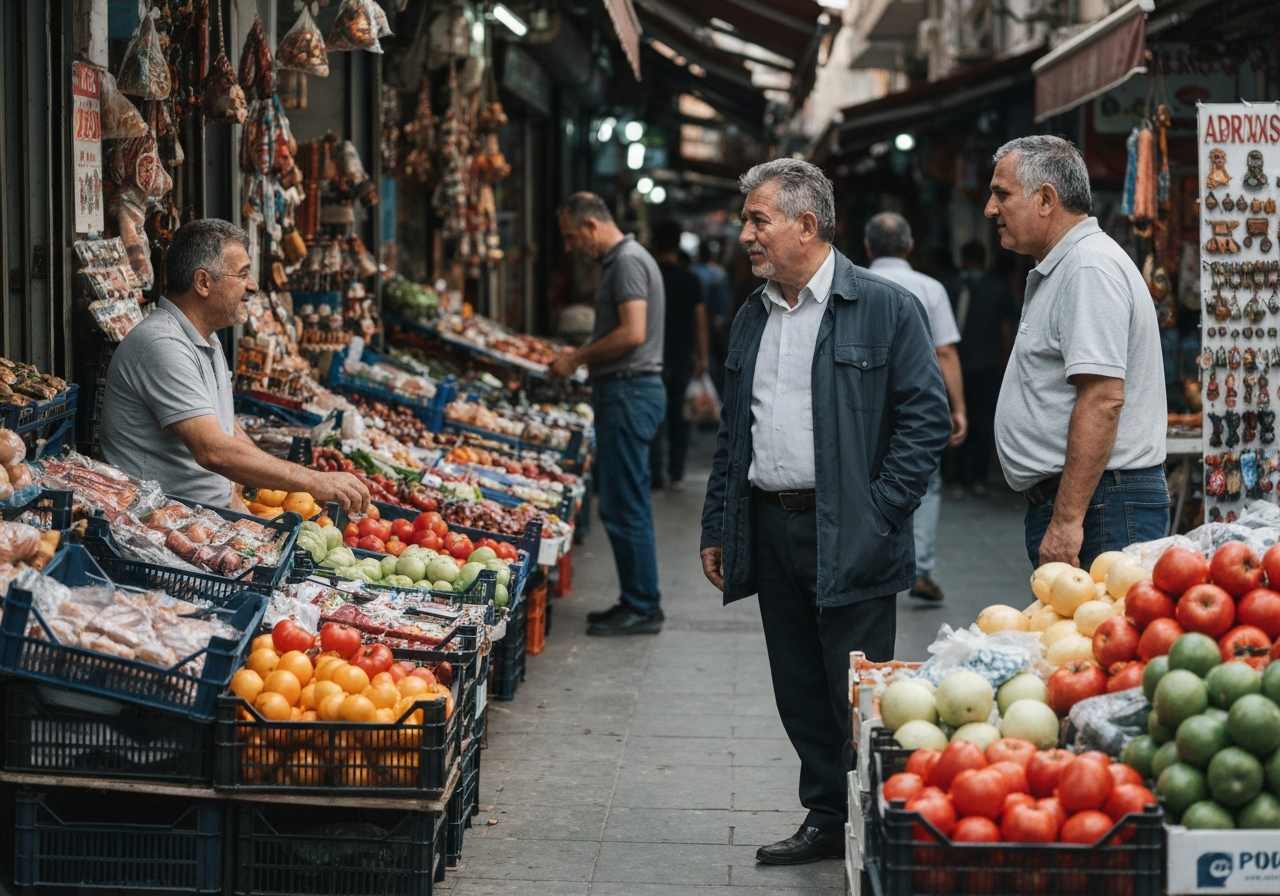 Casual street photography moment in Antalya, Turkey, capturing genuine local atmosphere