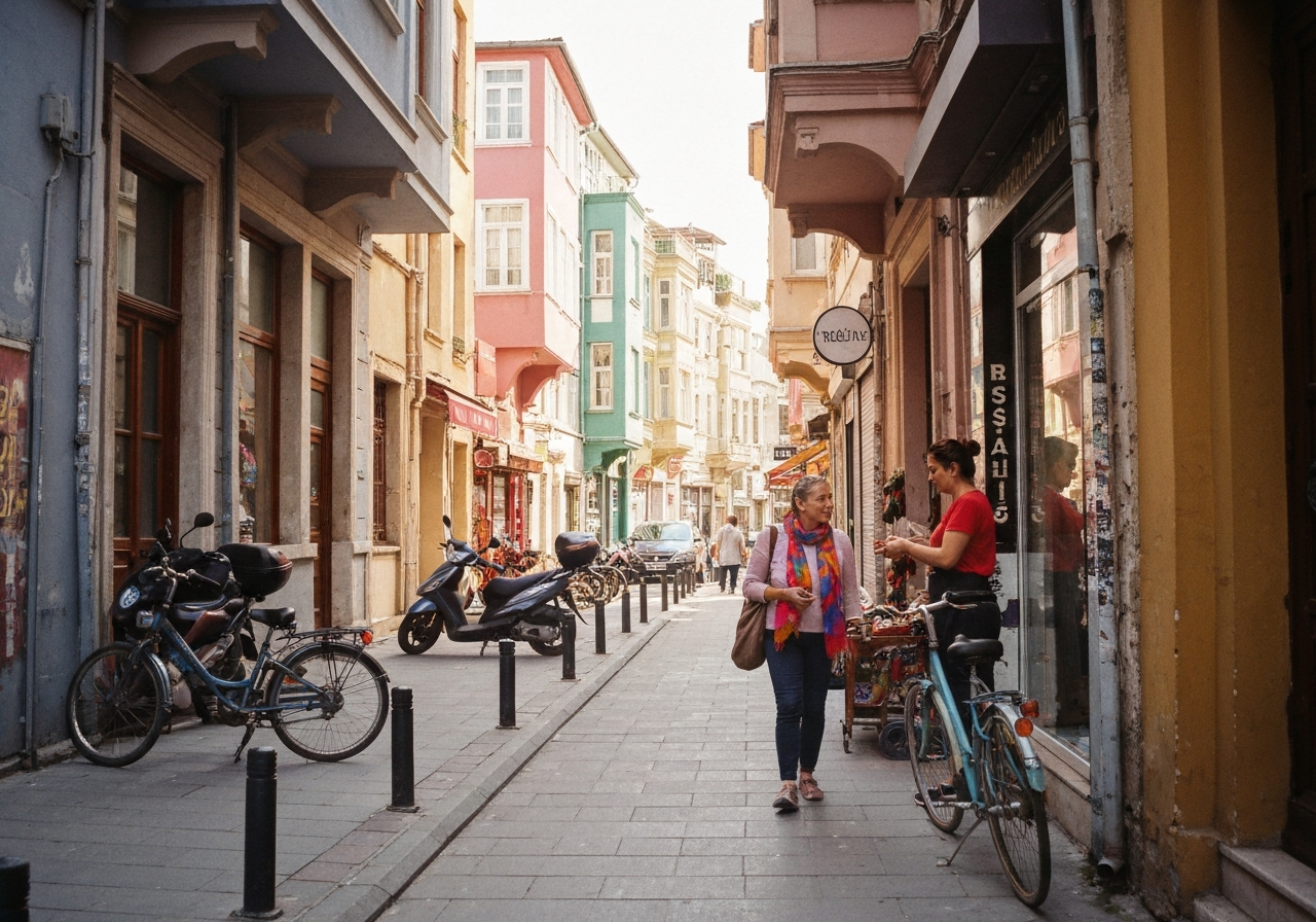 Spontaneous smartphone photo of daily life in Izmir, Turkey, authentic and unposed